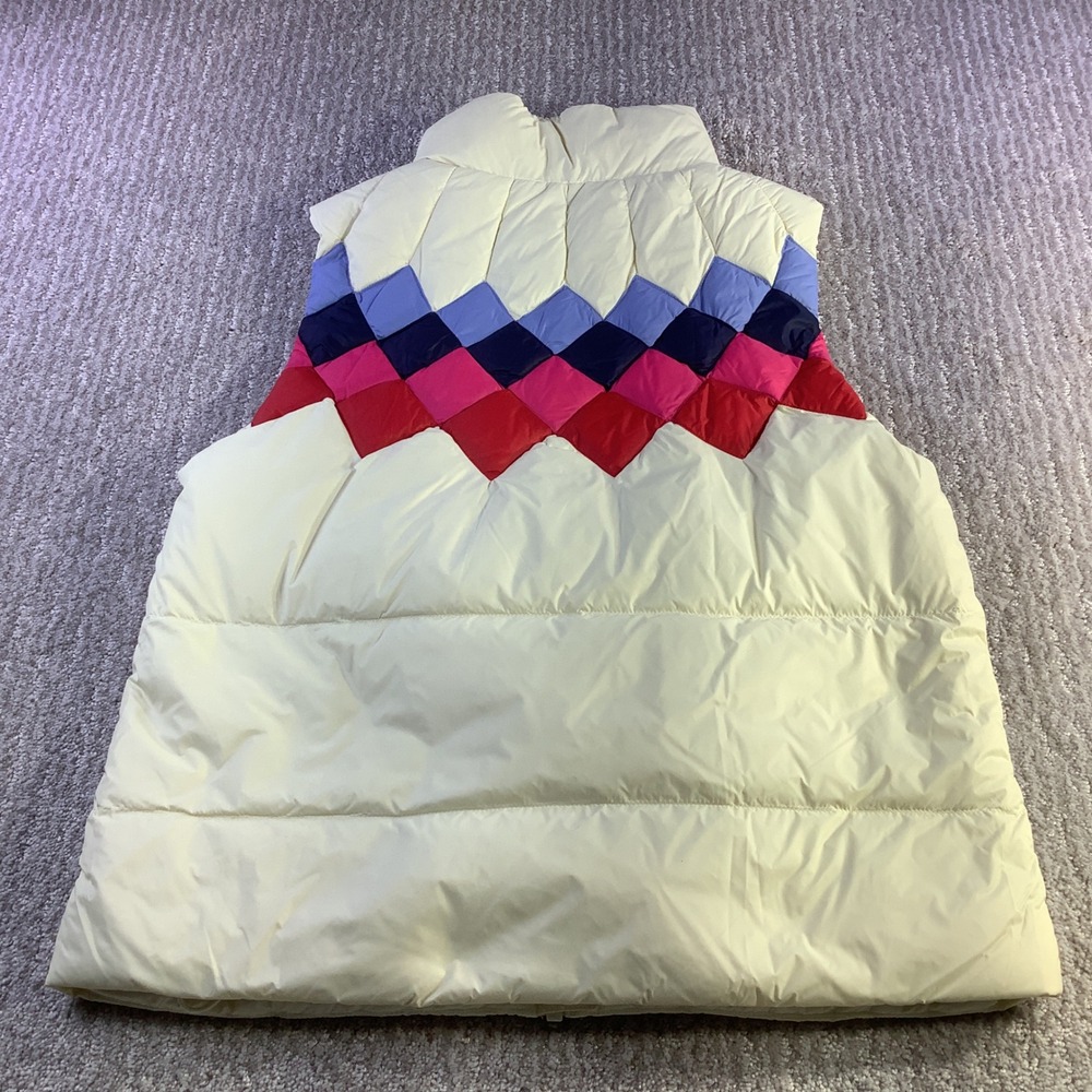 Marine‎ Layer Archive Sierra Puffer Vest Antique White Multi Color Size XS NWT - Picture 3 of 12